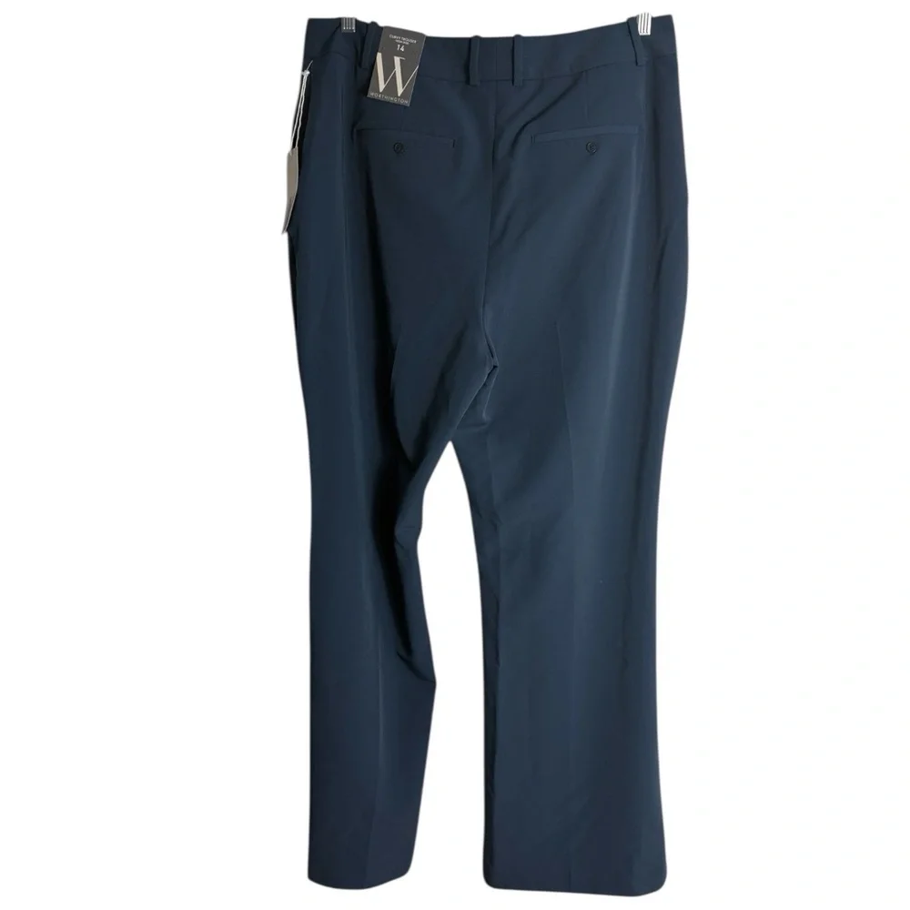 WORTHINGTON NWT Wrinkle-Free Pants in Dusty Blue Size 14 — Work/Office/Career - Picture 2 of 7